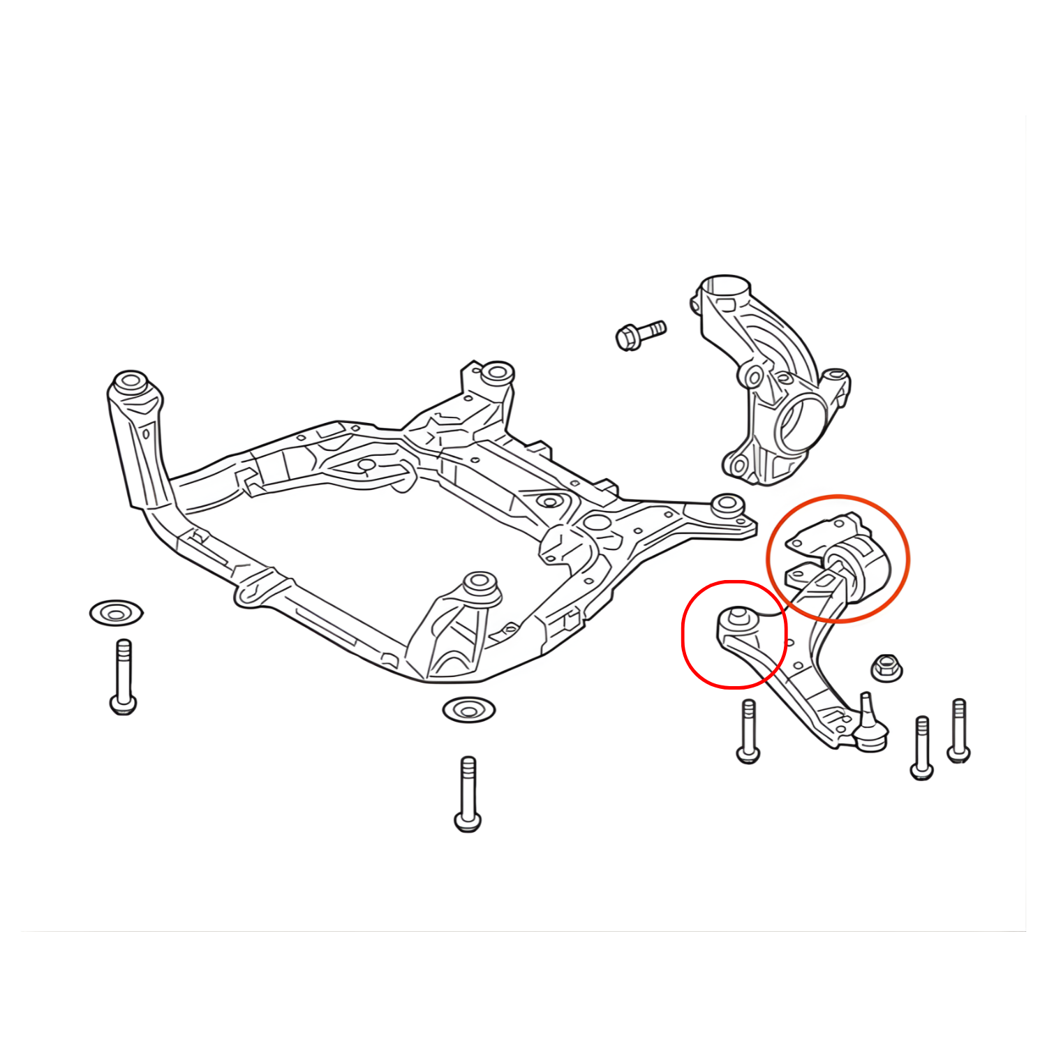 BUCHA MENOR BANDEJA DIANTEIRA VOLVO S60 2011 A 2018