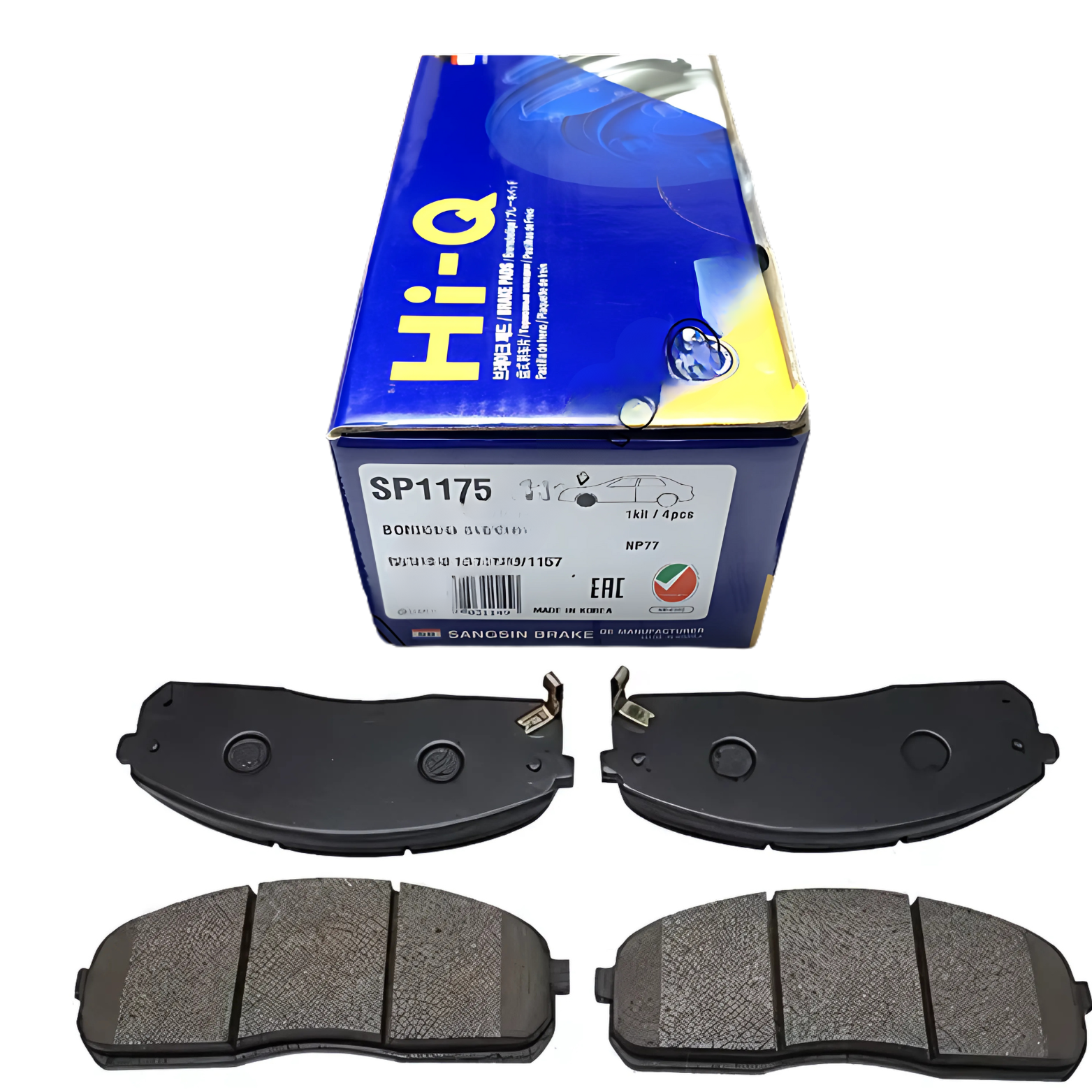 PASTILHAS DE FREIO DIANTEIRAS PARA KIA CARNIVAL 2.5 2000 A 2006