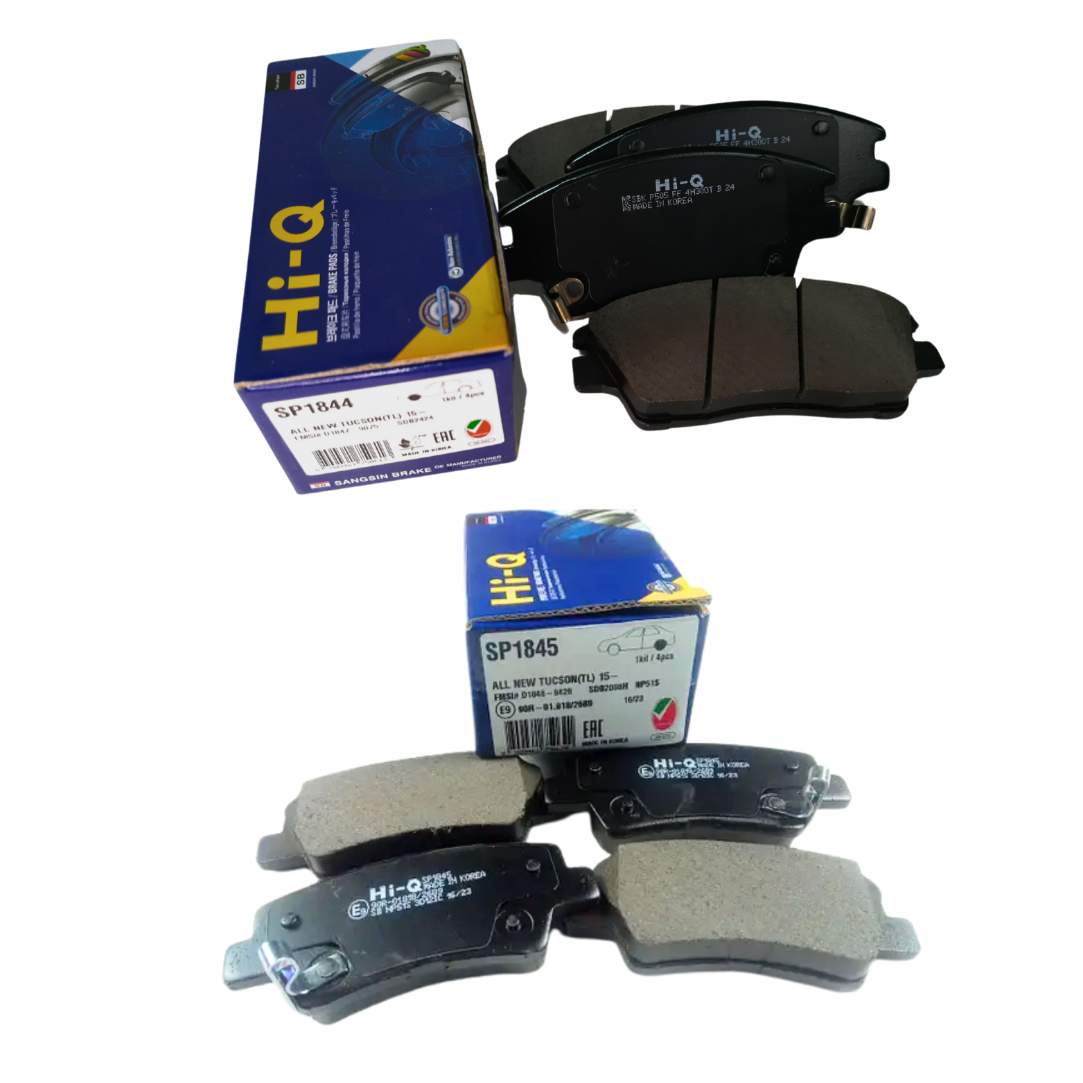 KIT PASTILHAS DE FREIO DIANTEIRA E TRASEIRA PARA KIA SPORTAGE 2017 A 2024