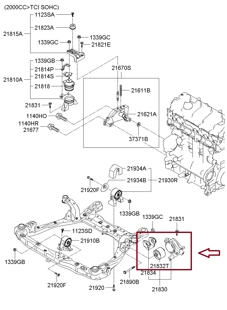 COXIM DO MOTOR LADO ESQUERDO HYUNDAI AZERA 3.3 2006 A 2011