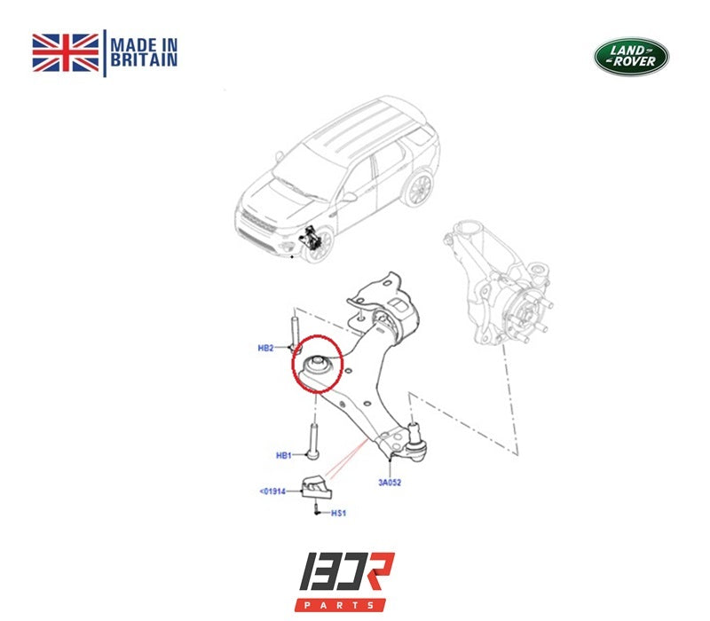 BUCHA BANDEJA DIANTEIRA LAND ROVER DISCOVERY SPORT 2014 EM DIANTE