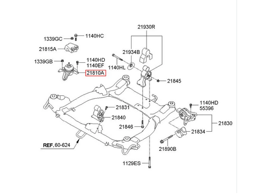 COXIM DO MOTOR LADO DIREITO ORIGINAL KIA CADENZA 3.5 2010 A 2016