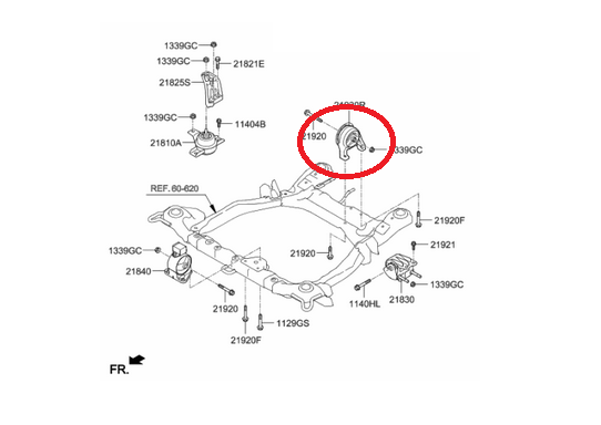 COXIM MOTOR TRASEIRO ORIGINAL HYUNDAI SANTA FÉ 2009 A 2013