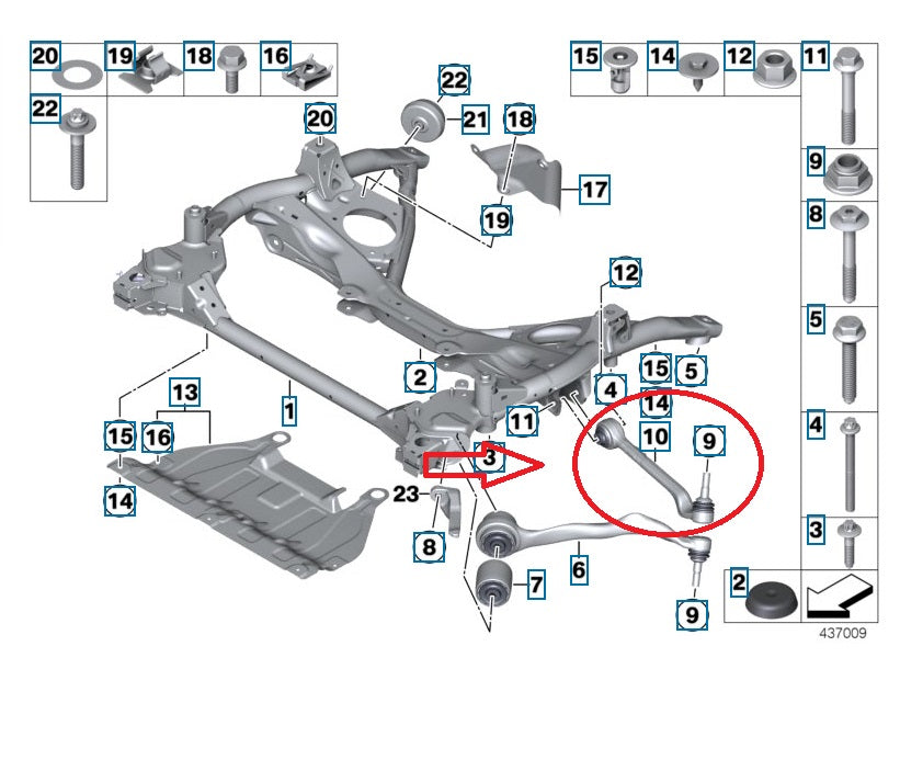 BRAÇO DIANT RETO ESQUERDO BMW 116 2013-2017