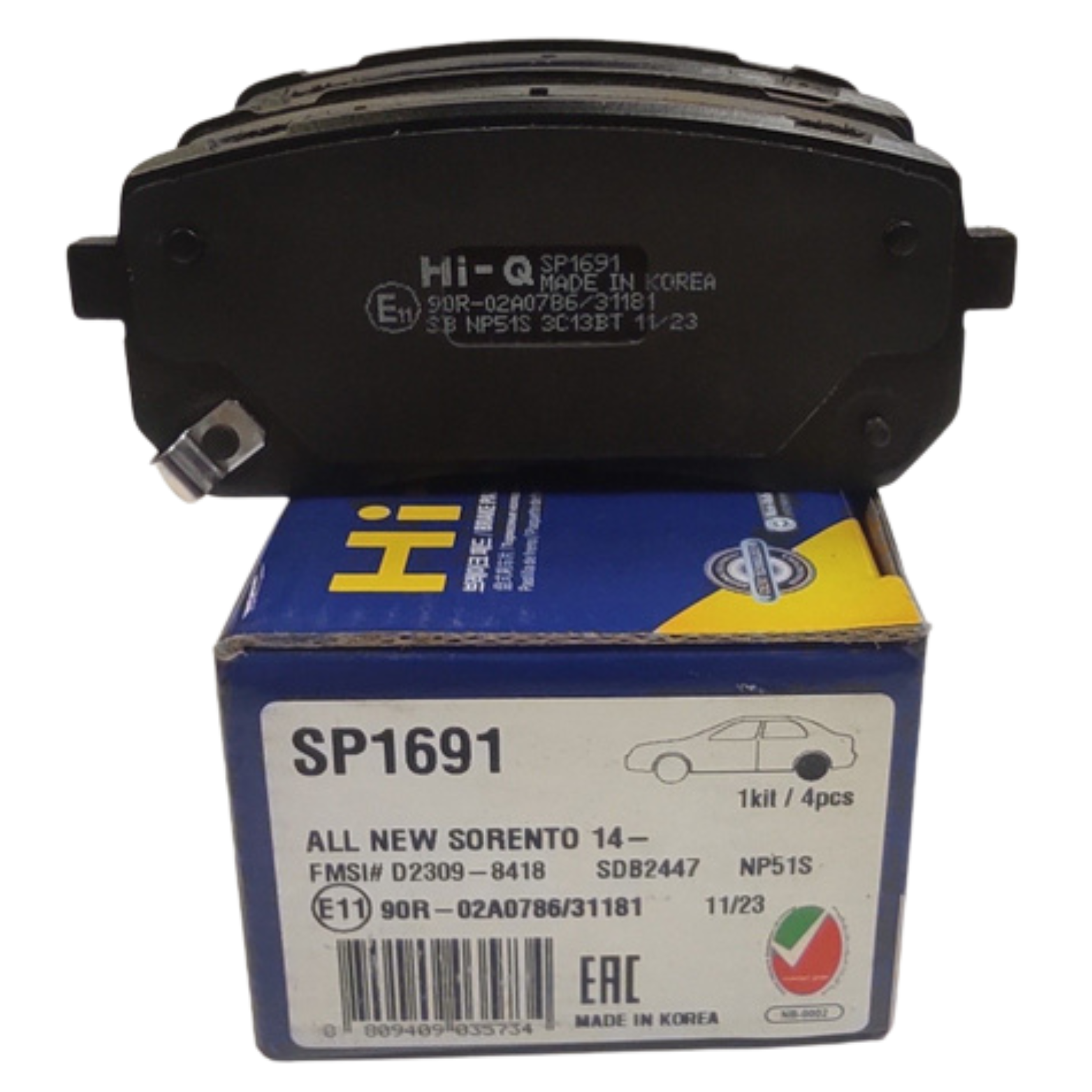 KIT PASTILHAS DE FREIO TRASEIRA KIA CARNIVAL 3.3 2015 A 2021