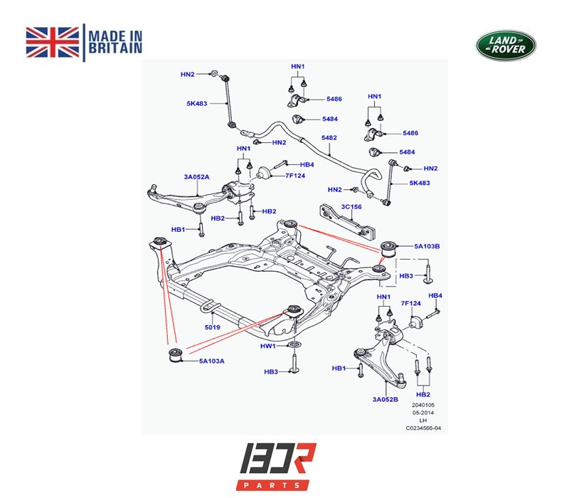 BANDEJA DIANTEIRA LADO ESQUERDO LAND ROVER DISCOVERY SPORT 2014 A 2023