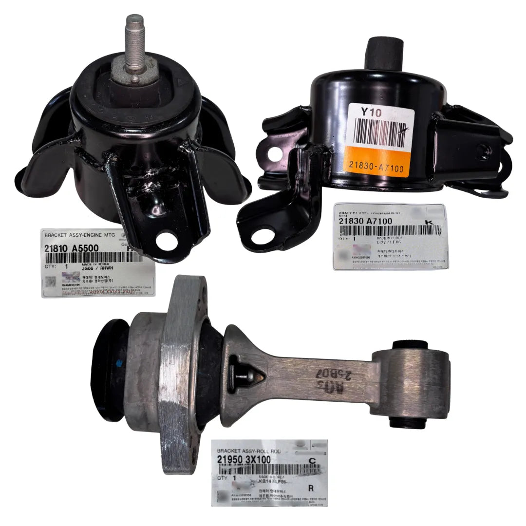 Kit de 3 Coxins do Motor e Câmbio Hyundai Elantra 2012 a 2013 / HB20 2012 a 2026 / i30 2013 a 2014 / Veloster 2012 a 2014 Original Mobis