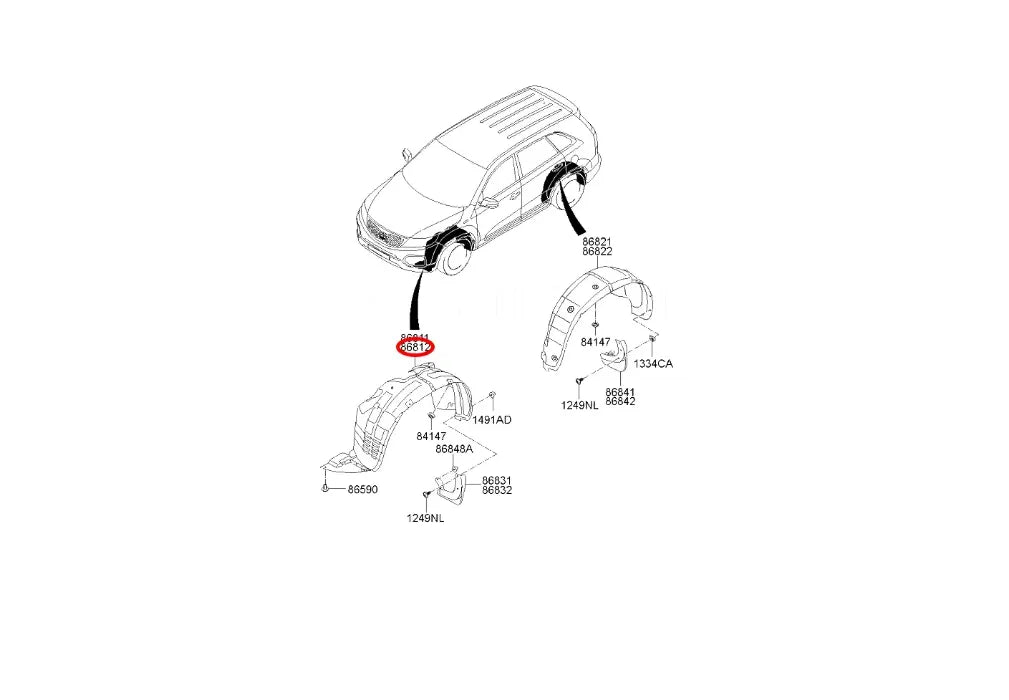 Parabarro Dianteiro Esquerdo Kia Sorento 2009 a 2013 Original Mobis