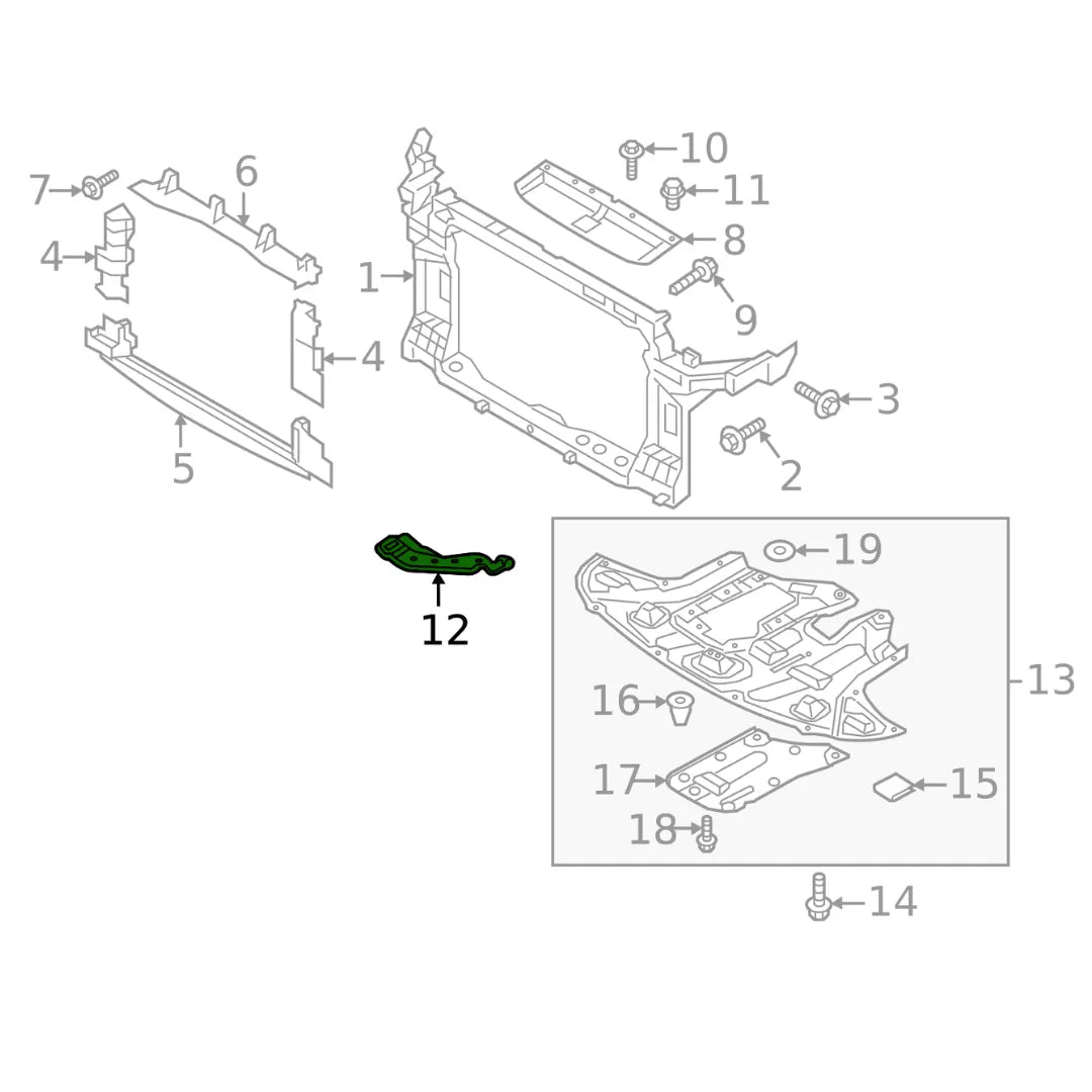 Suporte Guia do Farol Dianteiro Esquerdo Hyundai New Tucson 2018 a 2025 Original Mobis